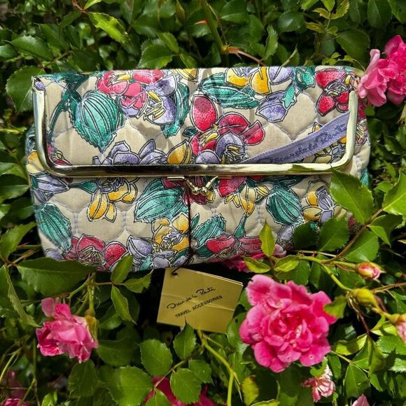 Oscar de la Renta Vintage Floral Cosmetic Bag NWT - Picture 1 of 14